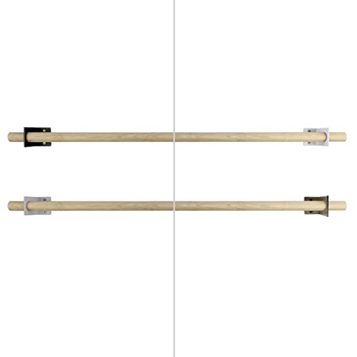 Natural Goods Berlin Hakenleiste GARD KNIC hängend | Küchenreling Pfannenhalter Garderobenstange Gardinenstange stabil | Wandgarderobe Handtuchhalter Wandmontage | (100cm Rundstab, Grau) von Natural Goods Berlin