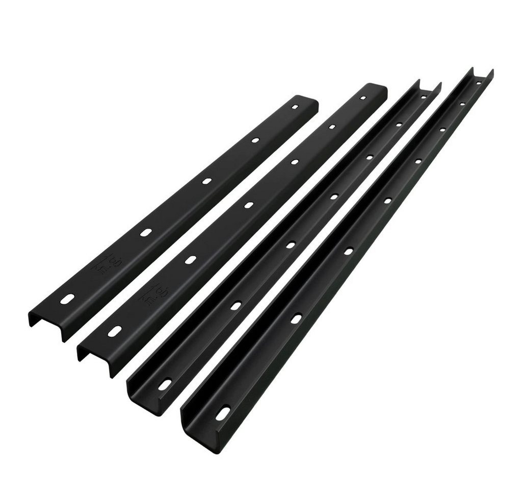 Natural Goods Berlin Möbelleiste Gratleiste U-FORM, (3er Set, 3-St), Unterbau, Versteifung, Verstrebung, Tischplatten, 60cm, Schwarz von Natural Goods Berlin