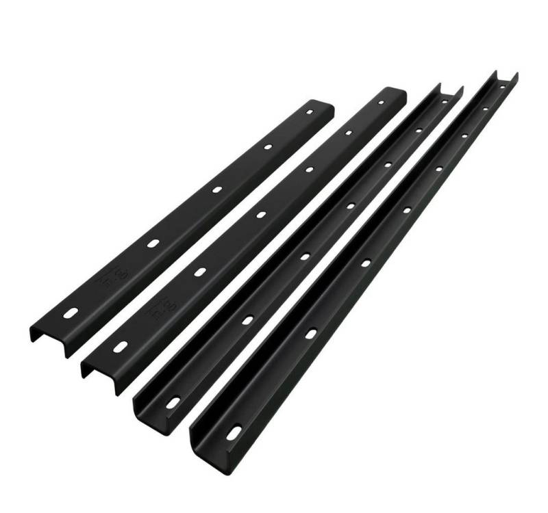 Natural Goods Berlin Möbelleiste Gratleiste U-FORM, (3er Set, 3-St), Unterbau, Versteifung, Verstrebung, Tischplatten, 60cm, Schwarz von Natural Goods Berlin