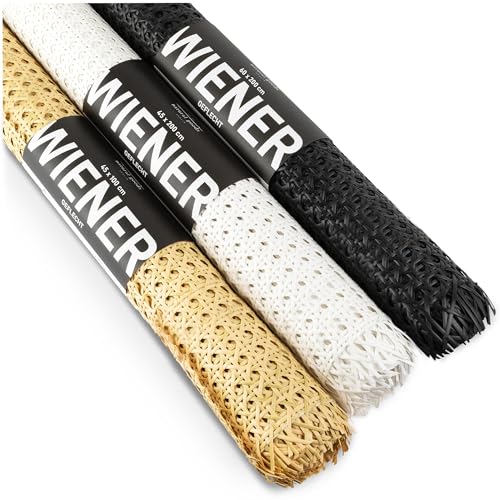 Natural Goods Berlin Wiener Geflecht | Rattan Geflecht für DIY-Möbel wie Schranktür, Stuhl, Kommode, Sideboard, Sitzbank, Raumteiler oder Sichtschutz | Korb-Geflecht 60x200 cm in Natur von Natural Goods Berlin