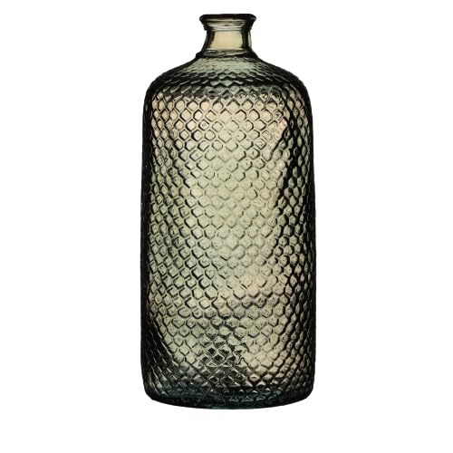 NATURAL LIVING VASE Serena 7L Bernstein AUS RECYCELTEM Glas D18,5CM X H42CM von NATURAL LIVING