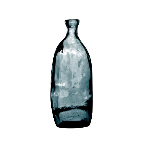NATURAL LIVING VASE LEA 3L Saphir AUS RECYCELTEM Glas Durchmesser 13CM X H35CM von Urban Living