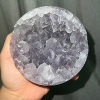 Sammlerstück - Extrem Seltene Rosa Druzy Amethyst Geode Kugel Hell Lila Rosa Heilsteine von NaturalCrystalHK