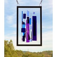 Lila Abstrakte Glaskunst von NaturalCurveCreation