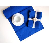 Blauer Leinen Tischläufer, Handgemachtes Tischtuch, Hochzeitsdekor, 100% Reines Flachsleinen, Mitered Corners Blauer Leinen Tischläufer, Handgemachtes Tischtuch, Hochzeitsdekor, 100% Reines Flachsleinen, Mitered Corners von NaturalHomeTreasures