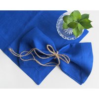 Blaues Leinen Tischset, Handgemachtes Tischleinen, Hochzeitsdekor, Speisebedarf, Wohntextilien, Mitered Corners Blaues Leinen Tischset, Handgemachtes Tischleinen, Hochzeitsdekor, Speisebedarf, Wohntextilien, Mitered Corners von NaturalHomeTreasures