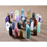 3-6cm Natürlicher Quarzkristallturm, Quartz-Punkte, Heilende Energie, Kleine Quarzpunkte, Amethyst, Rosenquarz, Klar, Aventurin-Zauberstäbe 3-6cm Natürlicher Quarzkristallturm, Quartz-Punkte, Heilende Energie, Kleine Quarzpunkte, Amethyst, Rosenquarz, Klar, Aventurin-Zauberstäbe von NaturalMineralsArt