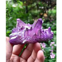 Aura Quarz Titan Kristall/Kleine Lila Kristall Cluster/Galvanisierte Natürliche Kristalle/Lila Probe/Quarz Geschenke Aura Quarz Titan Kristall/Kleine Lila Kristall Cluster/Galvanisierte Natürliche Kristalle/Lila Probe/Quarz Geschenke von NaturalMineralsArt