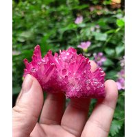 Aura Quarz Titan Kristall/Pink Cluster Galvanisierter Natürlicher Crystal Specimen Geburtstagskristall Aura Quarz Titan Kristall/Pink Cluster Galvanisierter Natürlicher Crystal Specimen Geburtstagskristall von NaturalMineralsArt