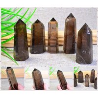 Rauchquarzturm/Polierte Klare Kristallspitze/Natürlicher Edelsteinturm/Schmuckherstellung/Bergmannsexemplar/Größe Ca 30~100 Mm/Thanksgiving von NaturalMineralsArt
