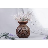 Handgemachte Keramikvase Durchbrochene Keramik Für Trockenblumen von NaturalPotteryFW