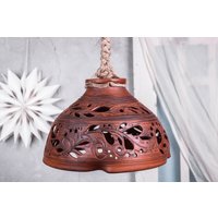 Handgetöpferte Keramiklampe Rustikale Keramik, Gemolkene Technik Handgetöpferte Keramiklampe Rustikale Keramik, Gemolkene Technik von NaturalPotteryFW