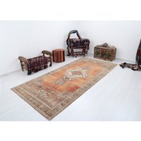 150x300, Teppich, Wollteppich, Weicher Vintage Handgemachter 15x30, Oushak Boho, 1212 von NaturalRugHome