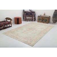 200x3000, Vintage Teppich, Alter Oushak Kelimteppich, Handgemachter 1835 von NaturalRugHome