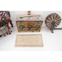 Fußmatte Vintage, 2x3 Handgewebter Teppich, Türmatte Türkisch, Oushak, Handgemachter Teppich Kelim, Kleiner Teppich, 110+ von NaturalRugHome