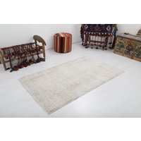 Handgeknüpfter Teppich, Vintage Wollteppich, Boho Rustikaler Bauernteppich, 2296 von NaturalRugHome