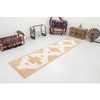 Handgewebter Oushak Teppich Läufer, Kelim Teppich, Wollteppich, Kelimteppich, 3x3 cm, 3778 von NaturalRugHome