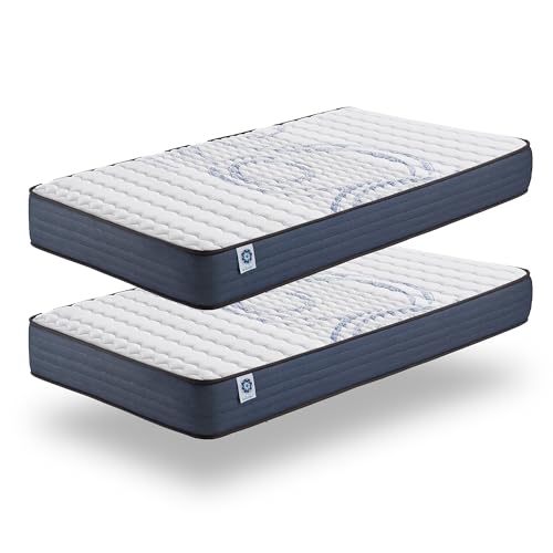 Naturalex 2er-Pack Matratzen 90x190 cm Perfect Dream Kaltschaummatratze Härtegrad H2 - Öko-Tex Zertifiziert - Latex Blue 7 Zonen Matratze Höhe 15 cm - Made in EU von Naturalex