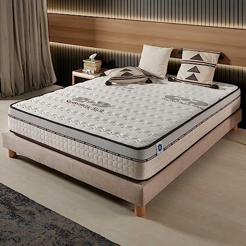 Naturalex - Visco Carbone - Matratze 160x190 cm - 24cm - H3 - mittel - Blue Latex Matratze mit Aktivkohle - Premium High Resilience - Anti-Stress- 7 Zonen Matratze - atmungsaktives Airfresh System von Naturalex
