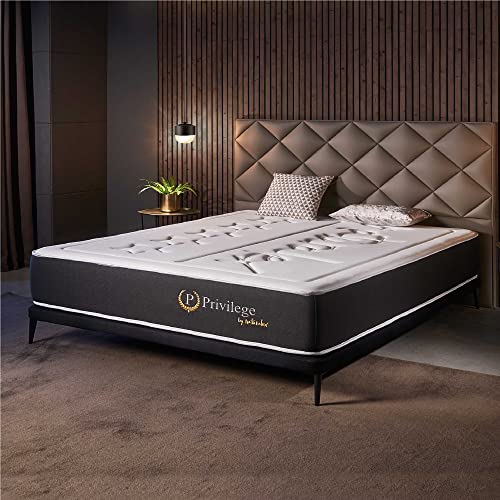 naturalex - Privilege - Matratze 160x200 cm - 25cm - H4 - mittelfest - Deluxe-Matratze für zuhause - 7 Zonen Memoryschaum - Blue Latex-Technologie - HR - Anti-Druckstellen - Schlafen wie im Luxushotel von Naturalex