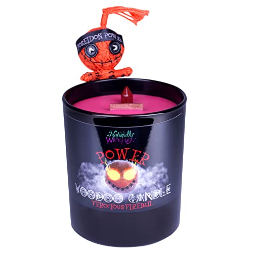 Naturally Wicked Voodoo Macht Kerze | Inc Voodoo Puppe & Kristallstab | Vegane Kristallzauberkerze von Naturally Wicked