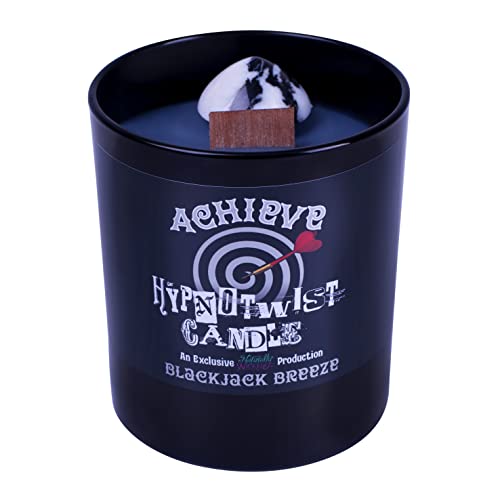 Naturally Wicked Hypnotwist Achieve Candle | Hypnotic Crystal Spell Candle | Inc Crystal Spinning Top von Naturally Wicked
