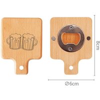 Personalisierter Magnet-Holz Flaschenöffner Bieröffner Mit Henkel von NaturalnSimple