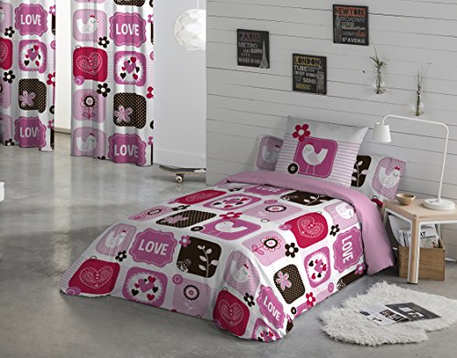 NATURALS - Kinderbettwäsche-Set COC COC, fuchsienfarben Bett 105 cm von Naturals