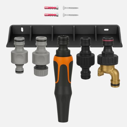 Naturalspring® Wandhalter für Gardena Kupplungen & Adapter & Schläuche Aufbewahrung Halter Gartenschlauch-Zubehör von Naturalspring