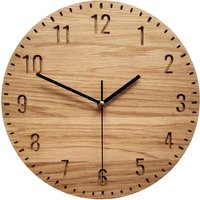 Eichenholz Wanduhr Moderne 28 cm Stille Uhr von NaturdecoDesign