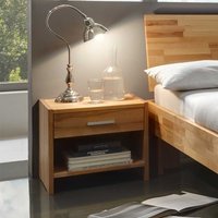 Bettkommode Massivholz mit einer Schublade 45 cm breit von Nature Dream