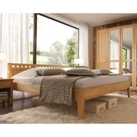 Buche massiv geölt Bett in modernem Design 211 cm tief von Nature Dream