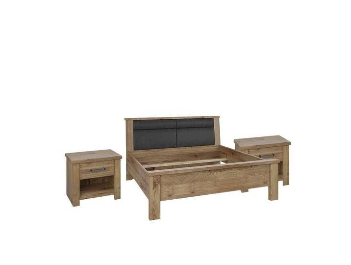 Doppelbett Bettrahmen in Asteichefarben mit teilmassiver Oberfläche von Nature-Dream