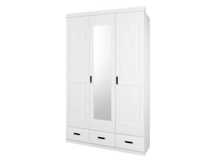 Drehtürenkleiderschrank in Weiß Pinie furniert Spiegel Drehtürenkleiderschrank in Weiß Pinie furniert Spiegel von Nature-Dream