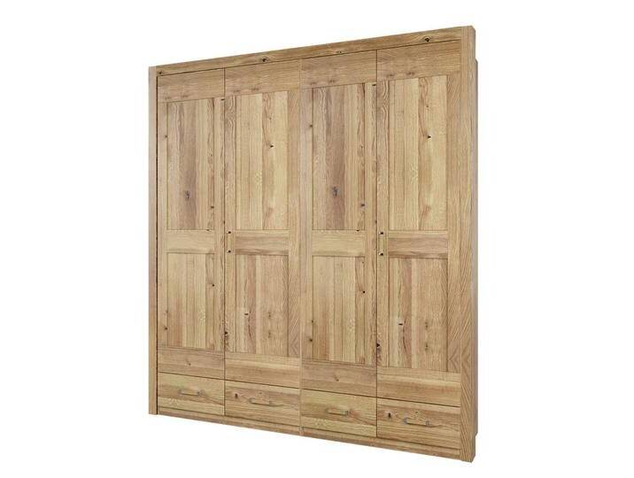 Kleiderschrank mit Schubladen Asteiche teilmassiv Landhausstil von Nature-Dream