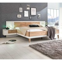Modernes Bettsystem in Asteiche Bianco Weiß von Nature Dream