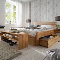 Schlafzimmer Set Kernbuche massiv geölt 88 cm hoch (zweiteilig) von Nature Dream