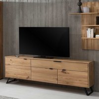 TV Schrank aus Wildeiche Massivholz und Metall 65 cm hoch von Nature Dream