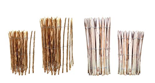 Staketenzaun Haselnuss 50 x 500 cm (Lattenabstand 3-5 cm) - Staketen Rollzaun Kastanienzaun Garten Zaun Kastanie von Nature LOUNGE