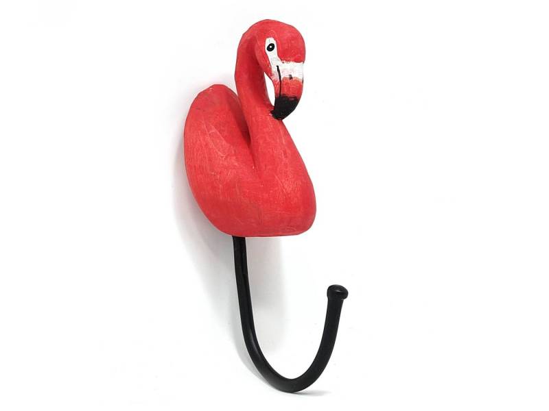 Nature Planet Kleiderhaken Holzkleiderhaken Flamingo, Tierkopf von Nature Planet