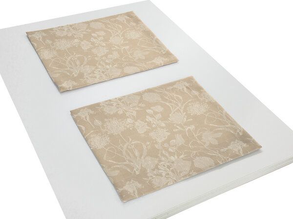 Nature by Adam Tischset 2er Pack aus 100% Bio-Baumwolle - Made in Germany - Flower Cuveé Light Nature by Adam Tischset 2er Pack aus 100% Bio-Baumwolle - Made in Germany - Flower Cuveé Light von Nature by Adam