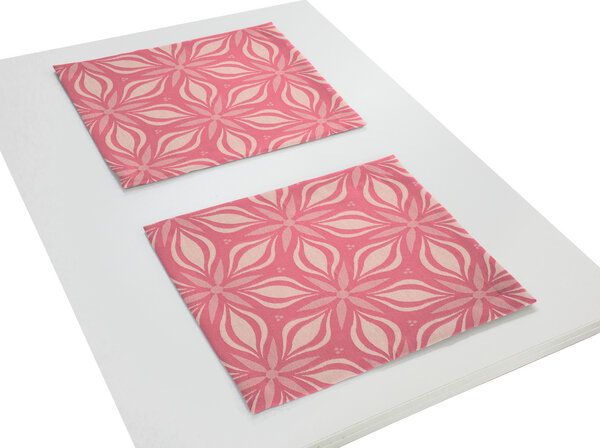 Nature by Adam Tischset 2er Pack aus 100% Bio-Baumwolle - Made in Germany - Retro Floret Nature by Adam Tischset 2er Pack aus 100% Bio-Baumwolle - Made in Germany - Retro Floret von Nature by Adam