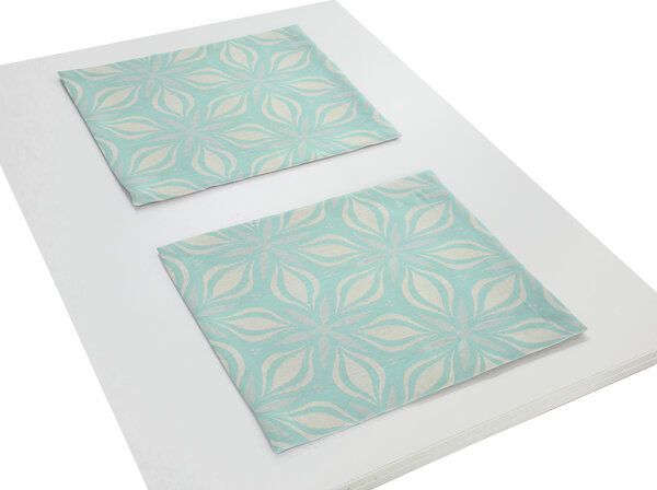 Nature by Adam Tischset 2er Pack aus 100% Bio-Baumwolle - Made in Germany - Retro Floret Nature by Adam Tischset 2er Pack aus 100% Bio-Baumwolle - Made in Germany - Retro Floret von Nature by Adam