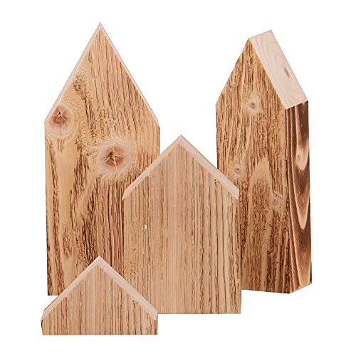UNUS Nature by Kolibri Deko Häuser Aufsteller aus Holz im 3er Set von UNUS