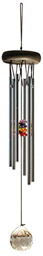 NATURE'S MELODY - Chakra Kristallglas Klangspiel, ca. 18Zoll / ca. 46 cm, Chakra-Farben / Multicolor Kristallglas Steine von Nature's Melody