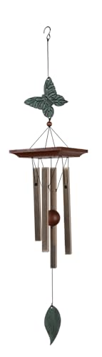 NATURE'S MELODY - Garten Dekor Klangspiel SCHMETTERLING, ca. 24 Zoll / ca. 62 cm, hellgoldfarben NATURE'S MELODY - Garten Dekor Klangspiel SCHMETTERLING, ca. 24 Zoll / ca. 62 cm, hellgoldfarben von Nature's Melody