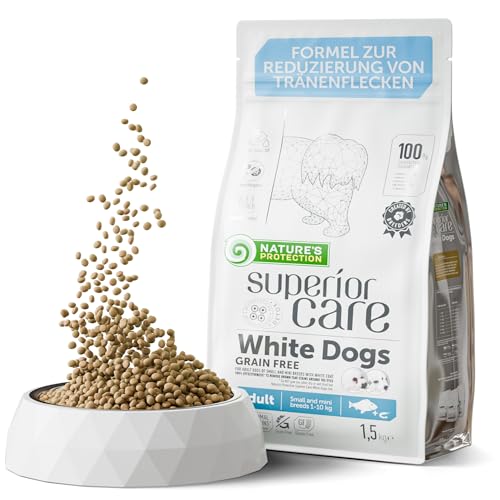 Nature's Protection Superior Care Hundefutter Trocken Getreidefrei für Alle Kleine & Mini-Rassen - Trockenfutter für Hunde mit Weißfisch, Adult Hunde, 1.5kg von Nature's Protection