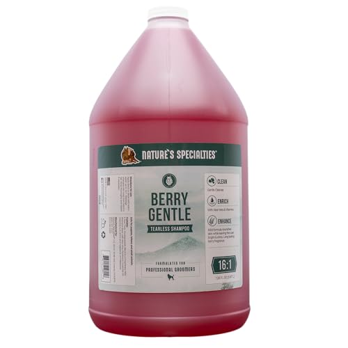 Nature's Specialties Berry Gentle Hundeshampoo - Sanftes Reinigungsshampoo für Trockene, Juckende Haut - Sanfte Gesichts und Körperreinigung - Ideal für Welpen - Beerenduft, 3.8L von Nature?s Specialties Mfg