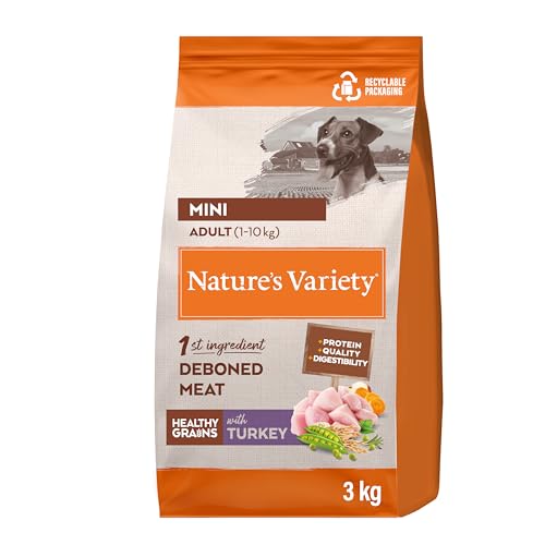Nature's Variety Healthy Grains Hundefutter für Mini Erwachsene mit Truthahn ohne Knochen, 3 kg von Nature's Variety