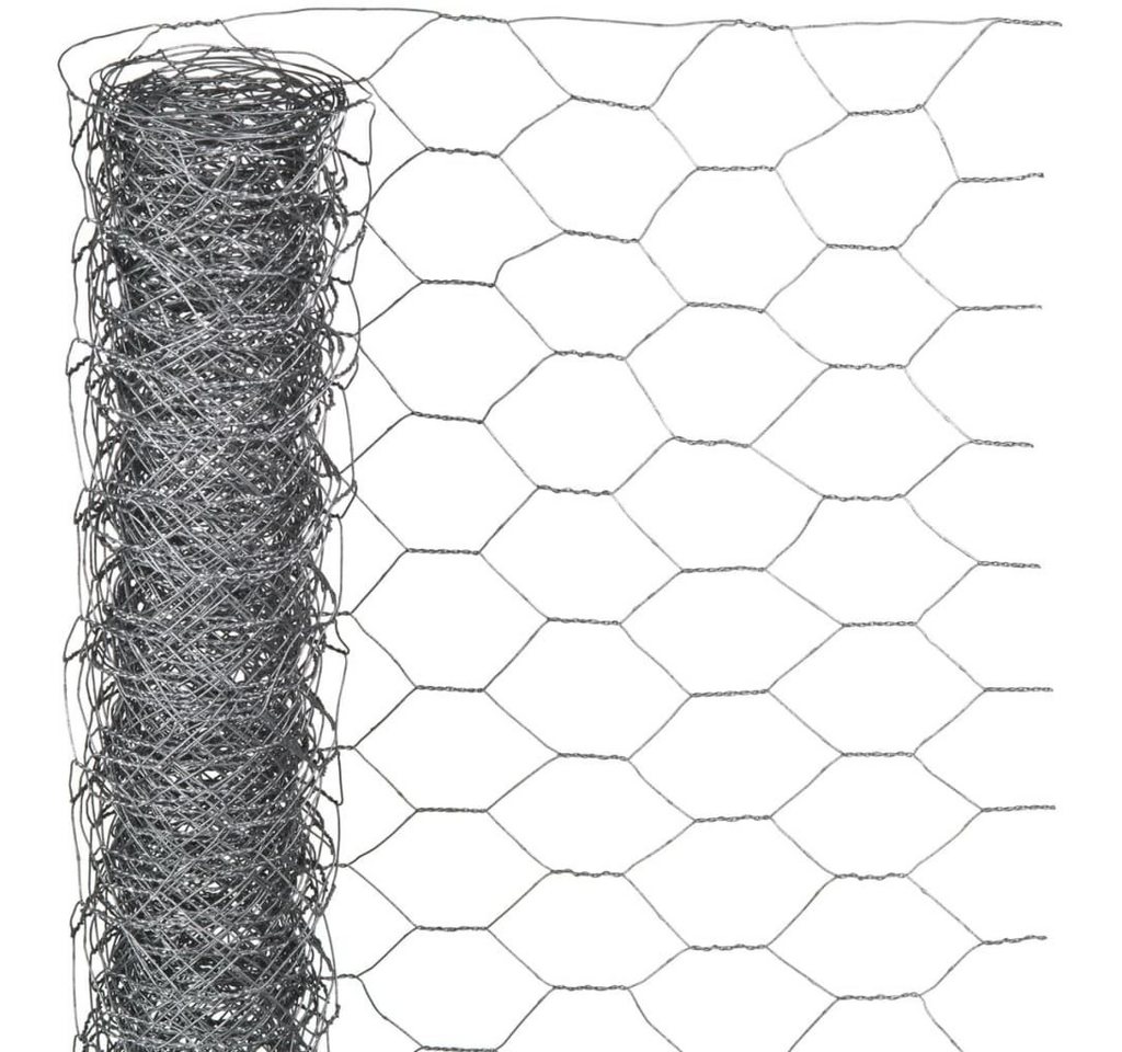 Nature Gartenzaun Sechseckgeflecht 0,5x10 m 25 mm Verzinkter Stahl, (1-St) von Nature